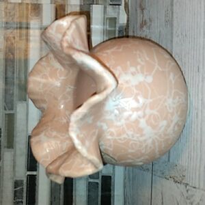 Vintage Shawnee MCM pink splatter 507 pottery vase cameo ware